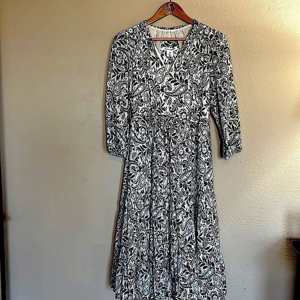 Lucky Brand Print Tiered Ruffle Dress Size S
